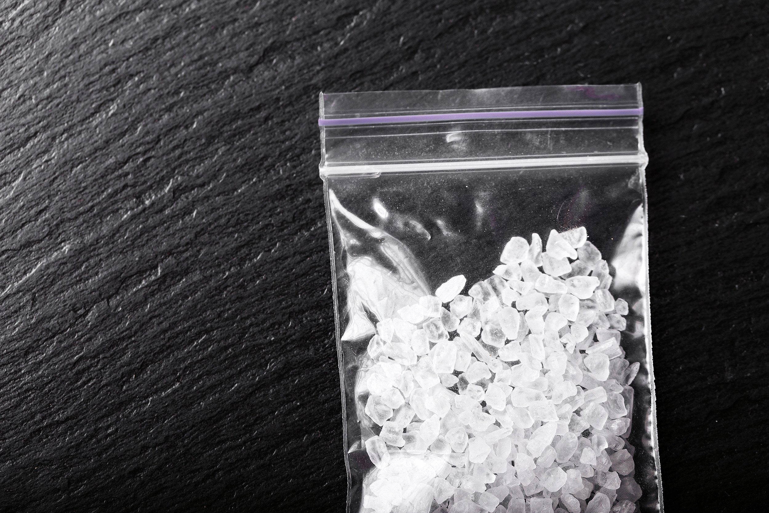 a bag of methamphetamine