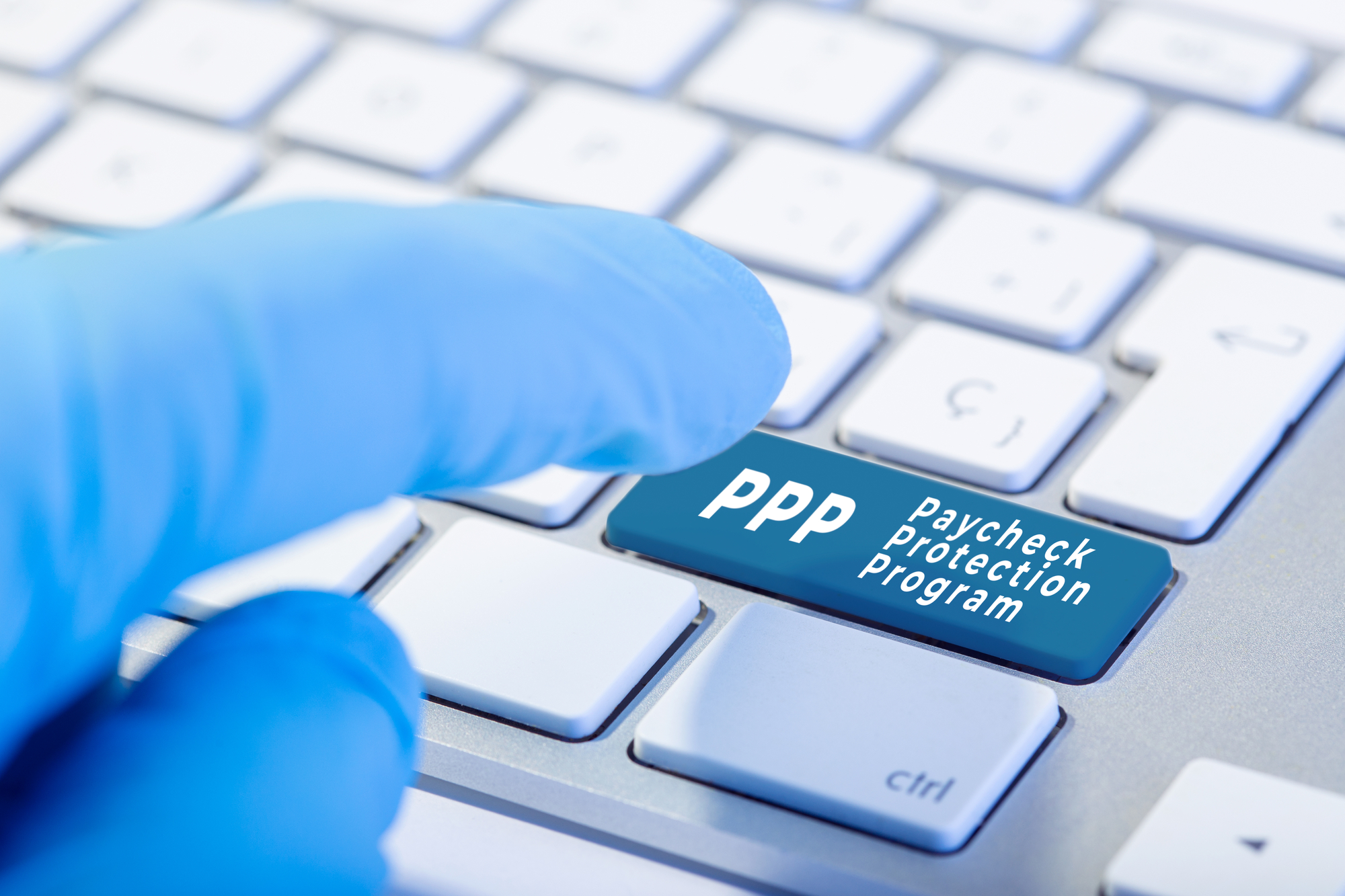pushing PPP key on computer keyboard