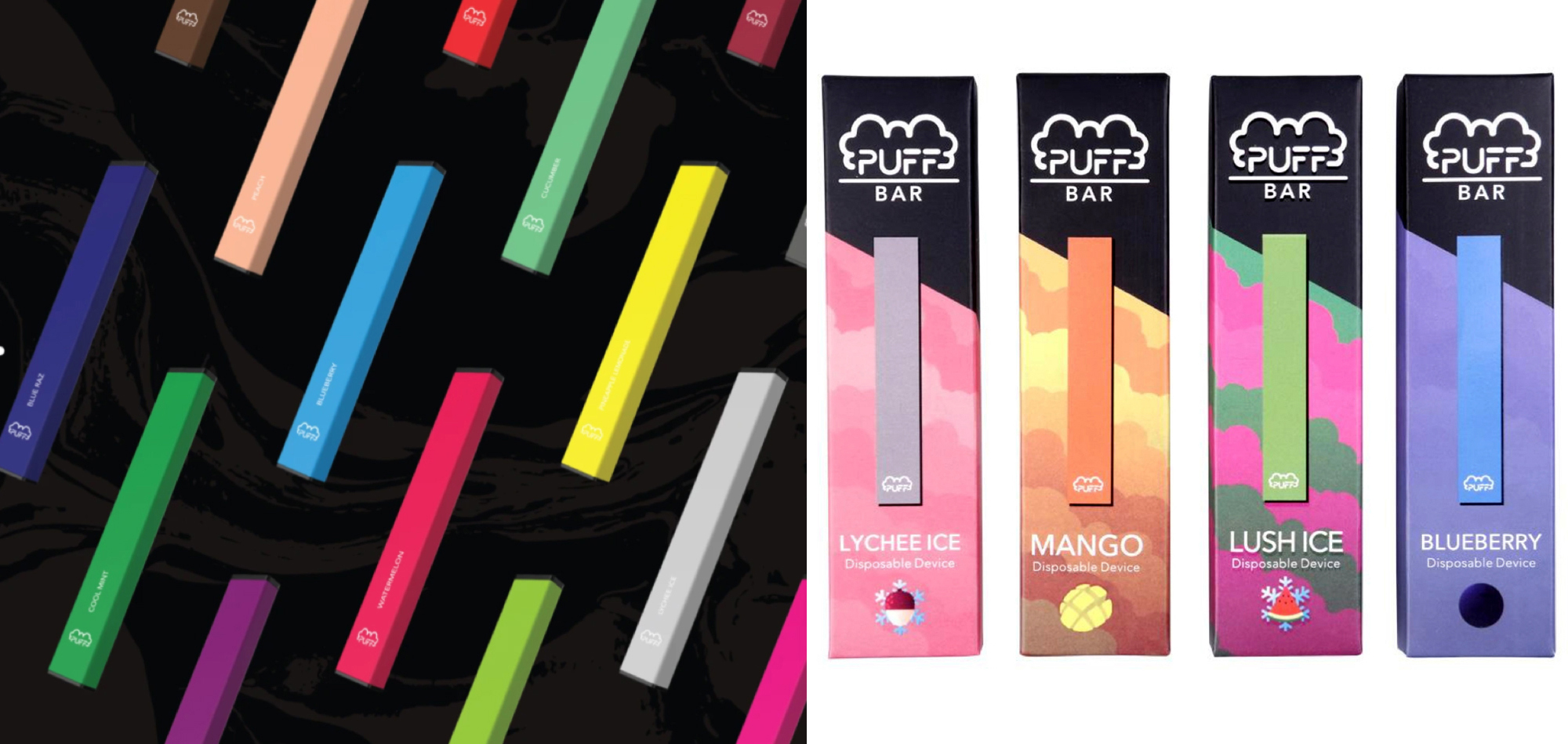 Puff Bar disposable e-cigarettes