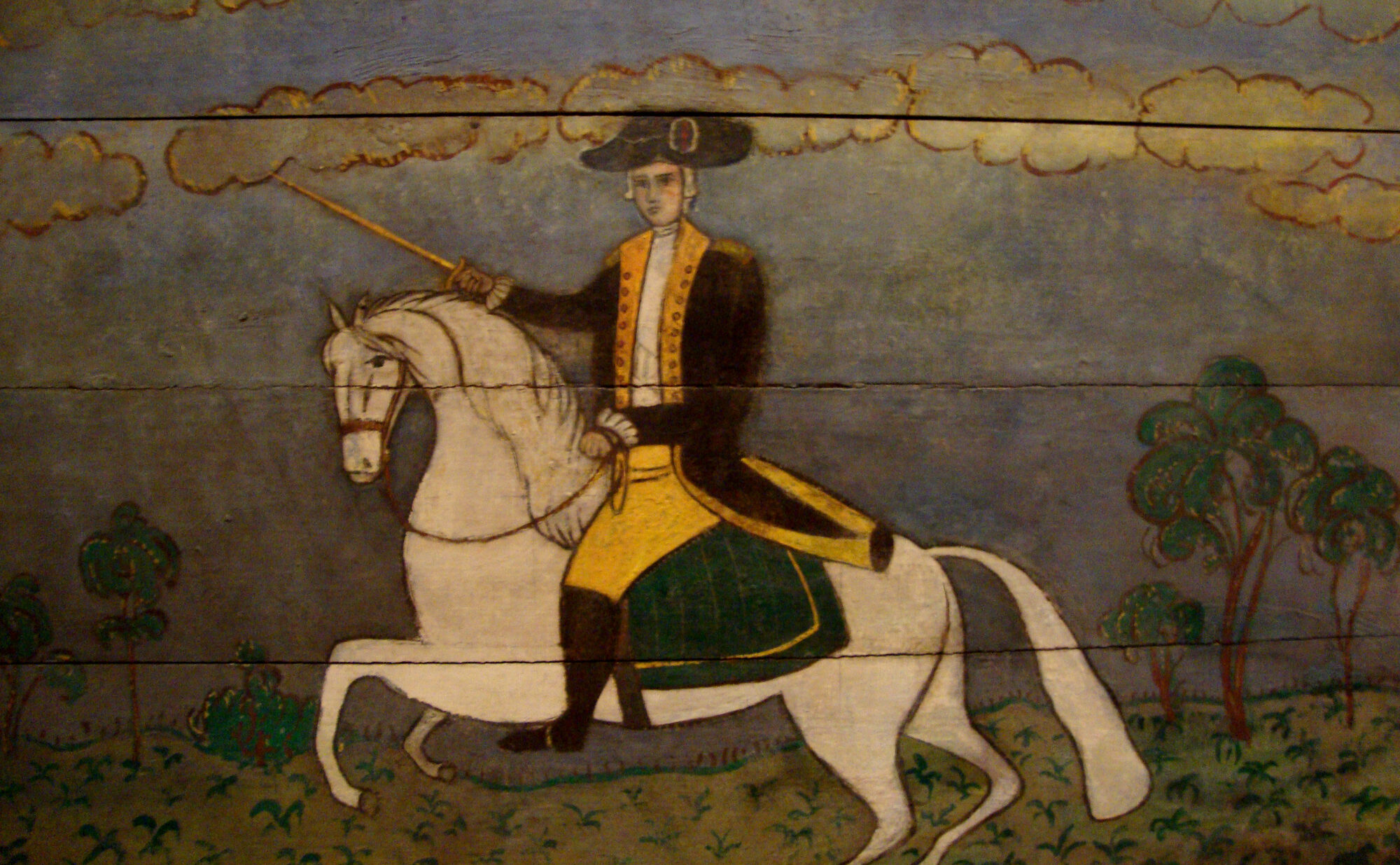 General George Washington on a white horse